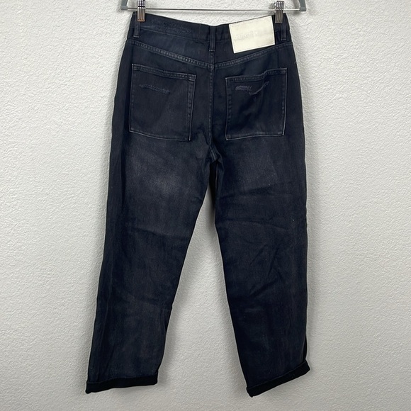 NWT One Teaspoon Smiths Trouser Jeans Faded Black Slits Rips Sz 24 - Picture 7 of 15